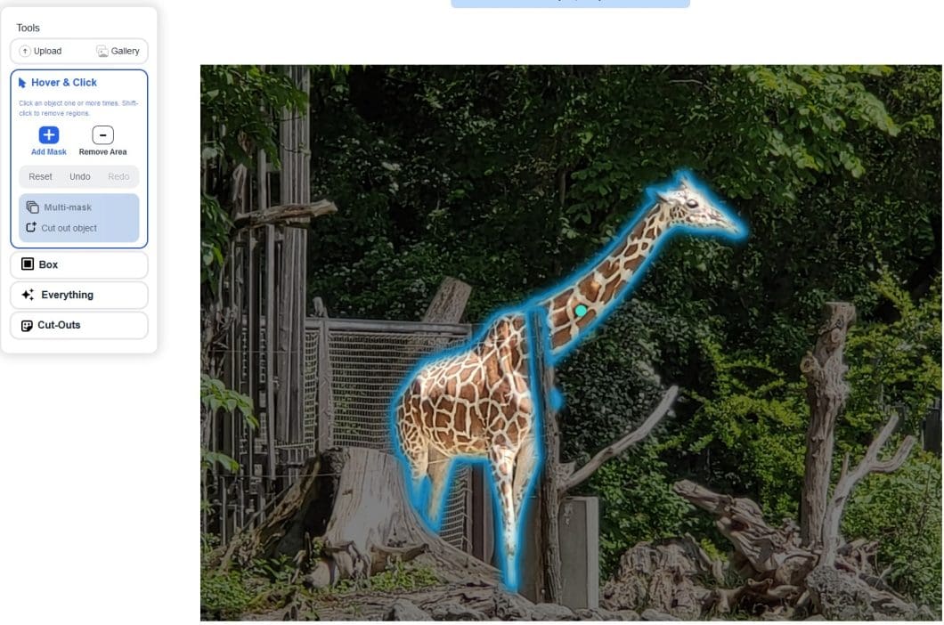 Segment Anything Model (SAM) Example Application for image annotation