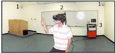Courtroom application with computer vision for virtual reality