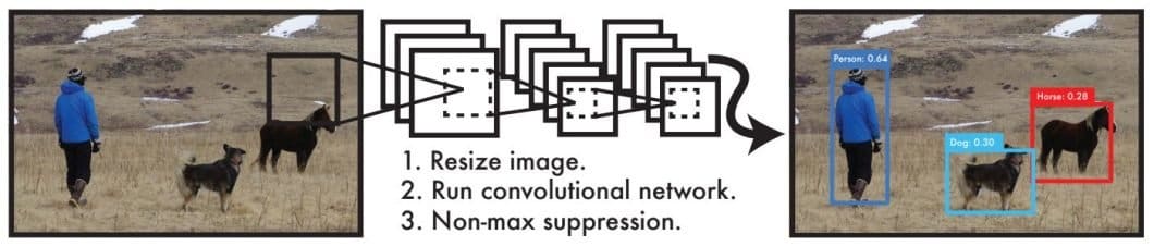 An architecture of a yolo model before yolov10