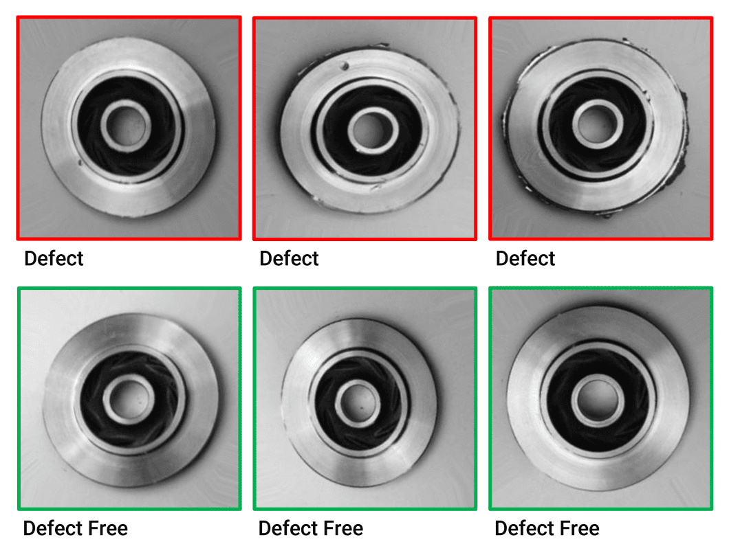 casting manufacturing product quality inspection to detect irregularities