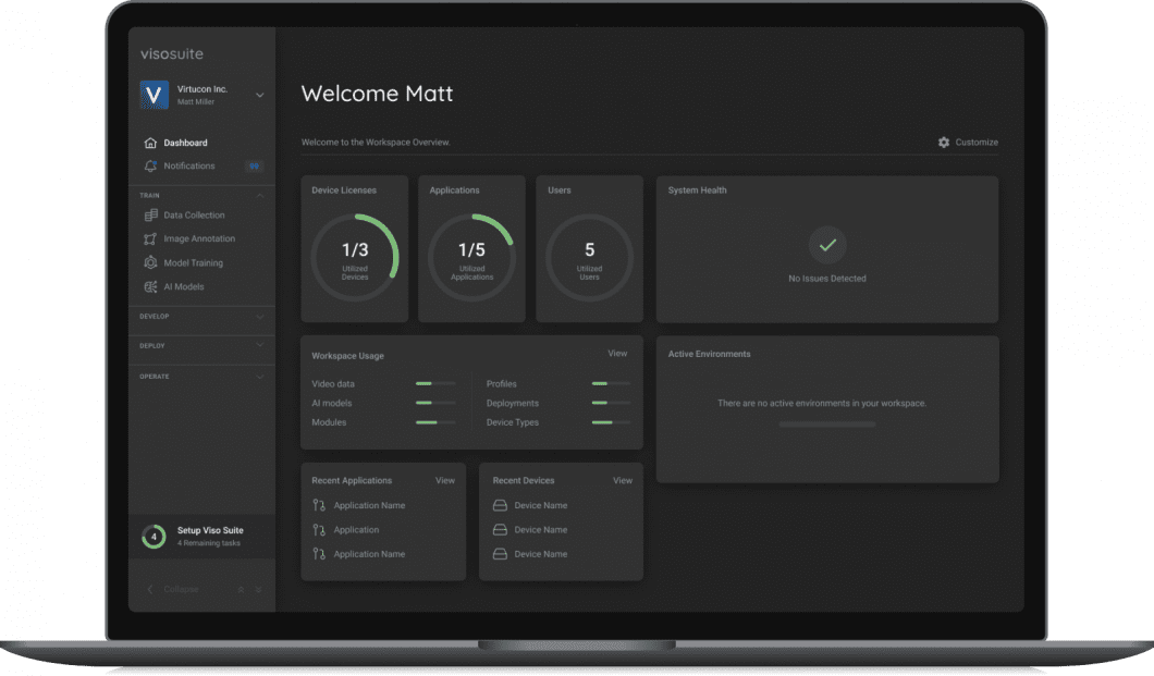 Viso Suite for the full computer vision lifecycle without any code